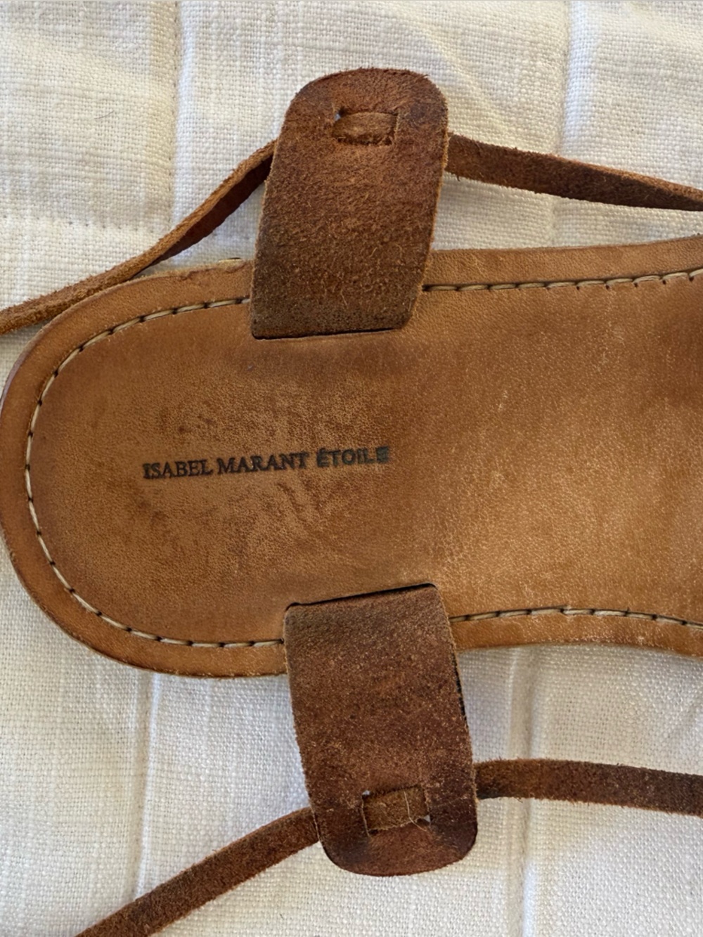 Isabel Marant Brown Leather Lace-Up Gladiator Sandals - Picture 2 of 5